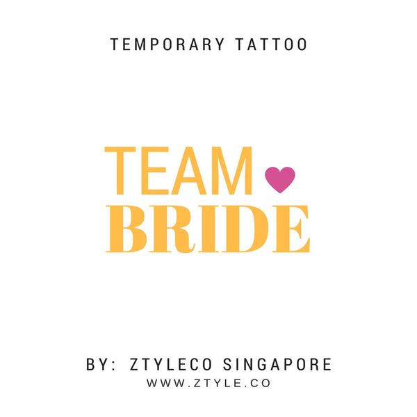Team Wedding Temporary Tattoo