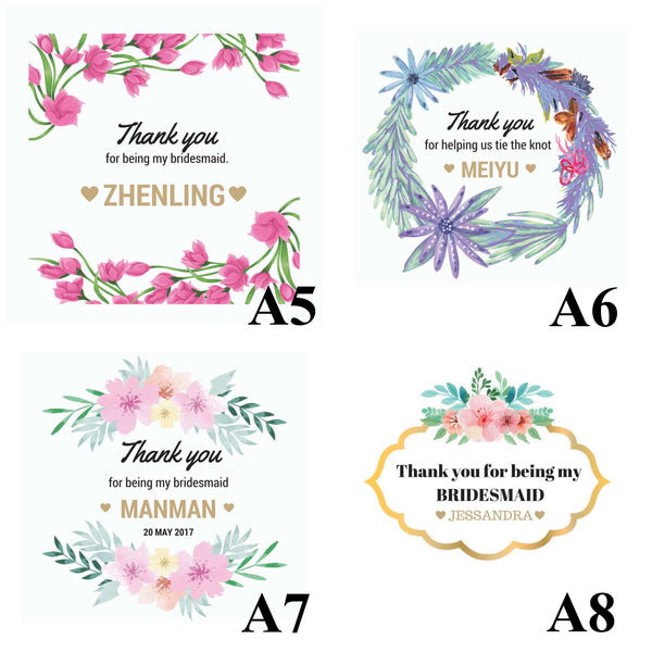 [Exclusive] 4 - 8 Bridesmaids Name Bangle Package